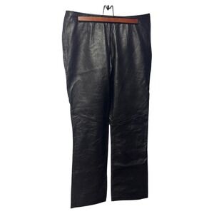 Danier Leather Pants Women's Black Size 14 Career Wear Straight‎ Leg